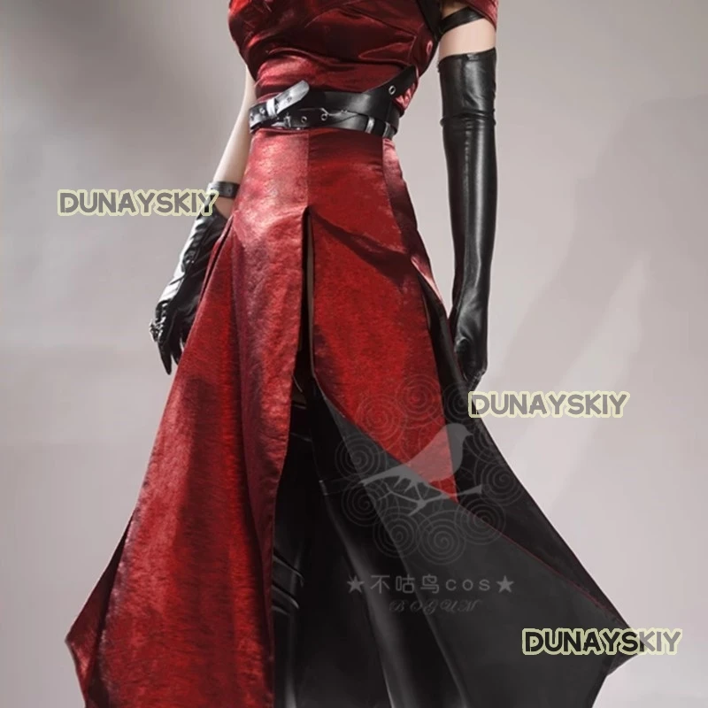 Love And Deepspace Heroines Cosplay Costume Red Dress Enchanting Veil Uniform Sylus Relentless Conqueror Halloween Party Women