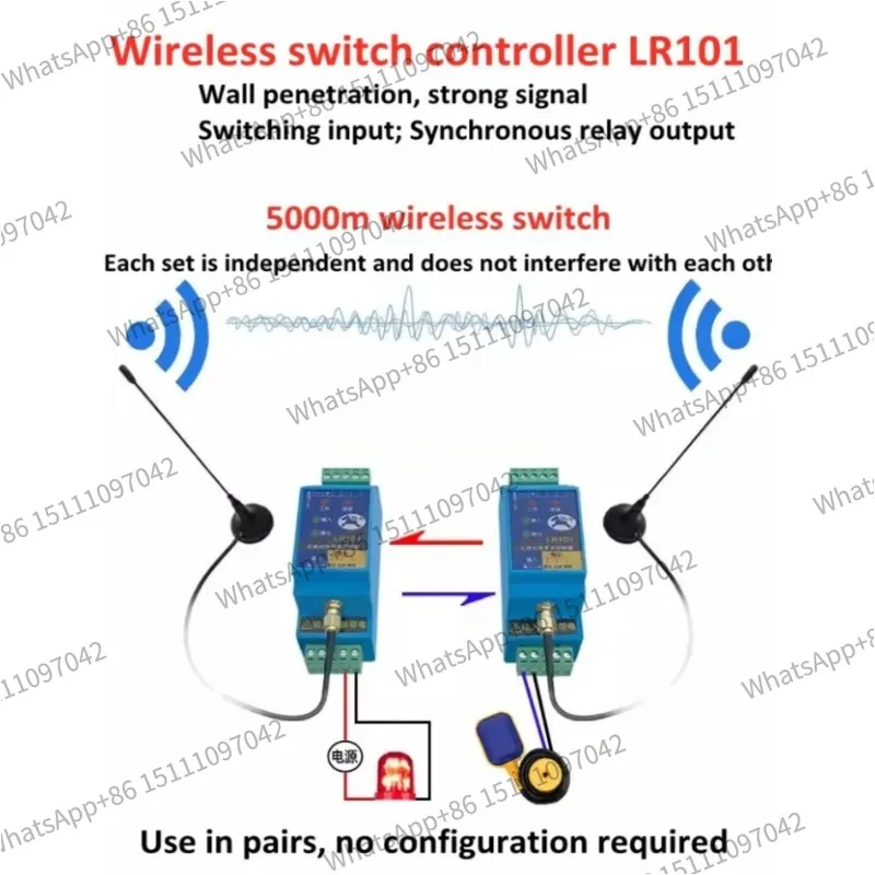 Switch Quantity Wireless Transmission Module Remote Control Relay Output Water Pump Float Control Switch Remote Control