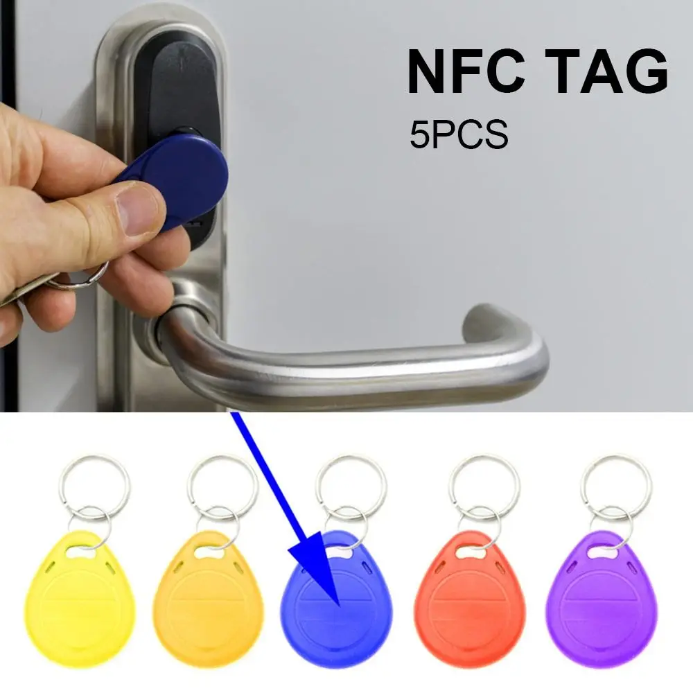 5pcs T5577 Rewritable 125khz RFID Tag, Blank Key Tag, RFID Keys, RFID Key Fobs Duplicate Overwrite Programmable NFC Tag Card