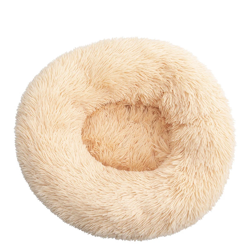 40-110 cm rond huisdierbed voor groot hondenbed Superzacht kattenbed Lang pluche hondenhuis voor middelgrote hondenhok Winter Warm slapen