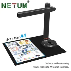 NETUM Document Scanner 8MP-13MP Autofocus Fixed-focus Max A4 Size with Smart OCR Led Table Desk Book Scanner Portable Scanners