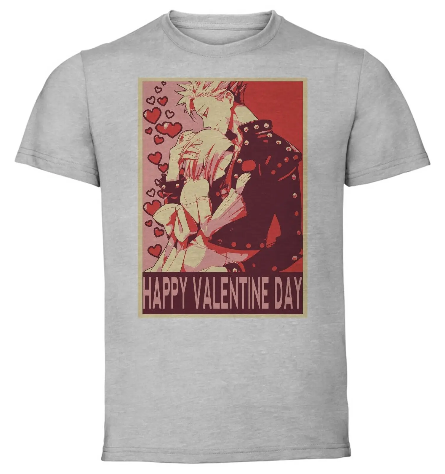 Gray TShirt  Grey Knit  Valentine's Propaganda  The Seven Deadly Sins