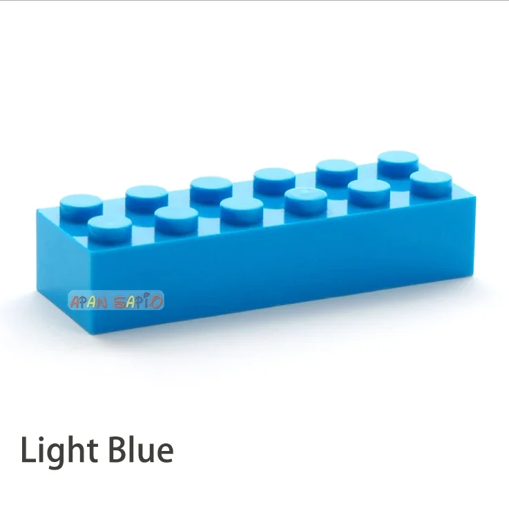 100 stücke 2x6 Dot DIY Bausteine Dicke Zahlen Bricks Pädagogisches Kreative Größe Kompatibel Mit 2456 Kunststoff Spielzeug für Kinder