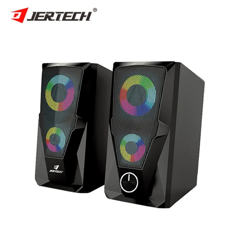 Multi-media Computer Speakers USB 2.0 Audio with Full Screen Dynamic RGB Gaming USB PC Speakers for Laptop, Tablet, Monitor, TV