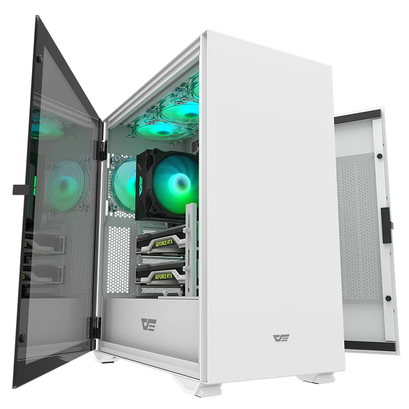 Darkflash DLX22 ATX pc case gaming computer cases towers Mid desktop computer gaming  with Patented Tempered Glass Side Door