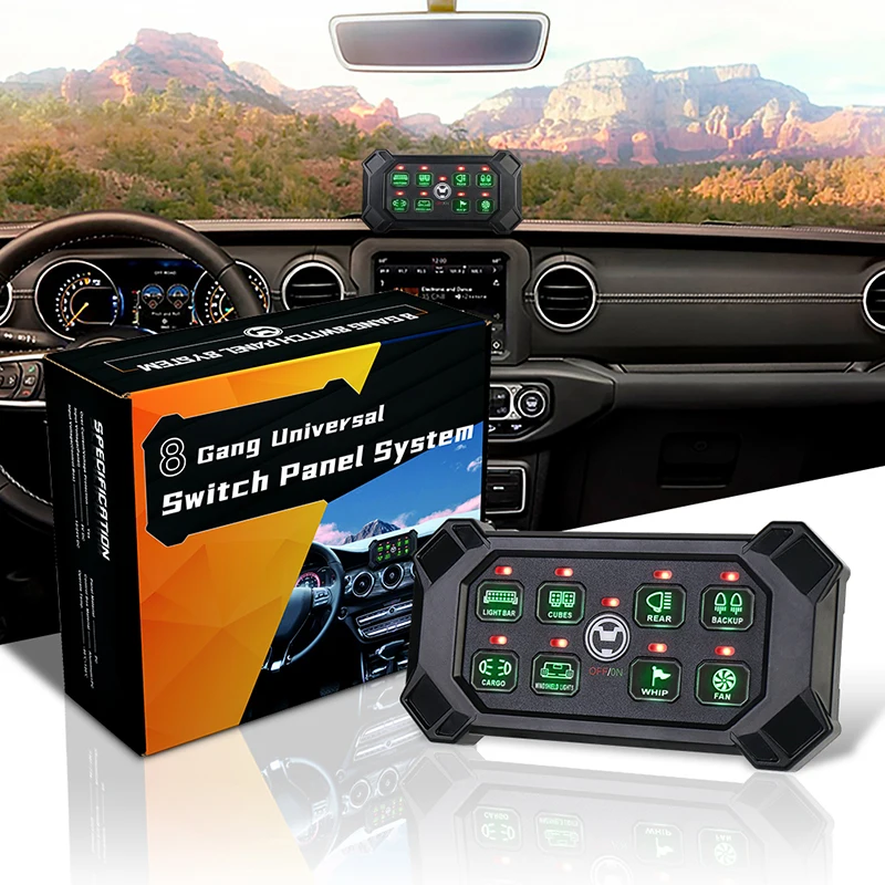 

Remote Control Switch Pod Wireless 8 Gang Switch Panel for Off Road Truck Jeep Boat SUV UTV ATV Camper