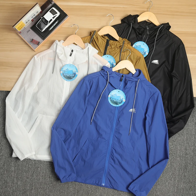 

Nordic Outdoor Lightweight Hooded Skin Clothes Sun Protection Outerwear for Couples Summer Men's Women's Jaets Polyester Lo...