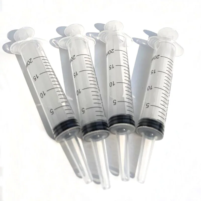 20/50 Pack 20ML Large Plastic Syringe with Cover Sterile Individual Wrap for Scientific Environmental friendly Feeding Pets Oil