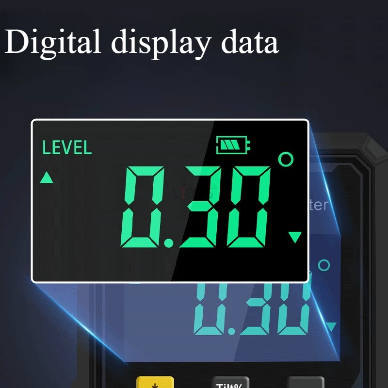 Inclinometer 4-Sided Magnetic Dual-Laser Tilt Meter Compact Slope Measurement Angle Ruler with Laser Alignment for Construction