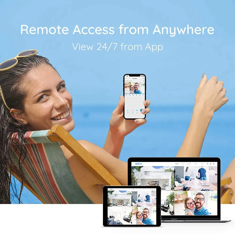 كاميرا لاسلكية ذات 4 قنوات Nvr للتخزين السحابي الخالي من الشمس، كاميرا مراقبة Wifi Cctv Kit