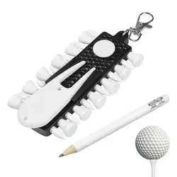 Golf Divot Tool And Ball Marker Clip Repair With 12 Ball Studs Tool Golf Ball Marker With Score Pen Green Repair Fork Magnetic