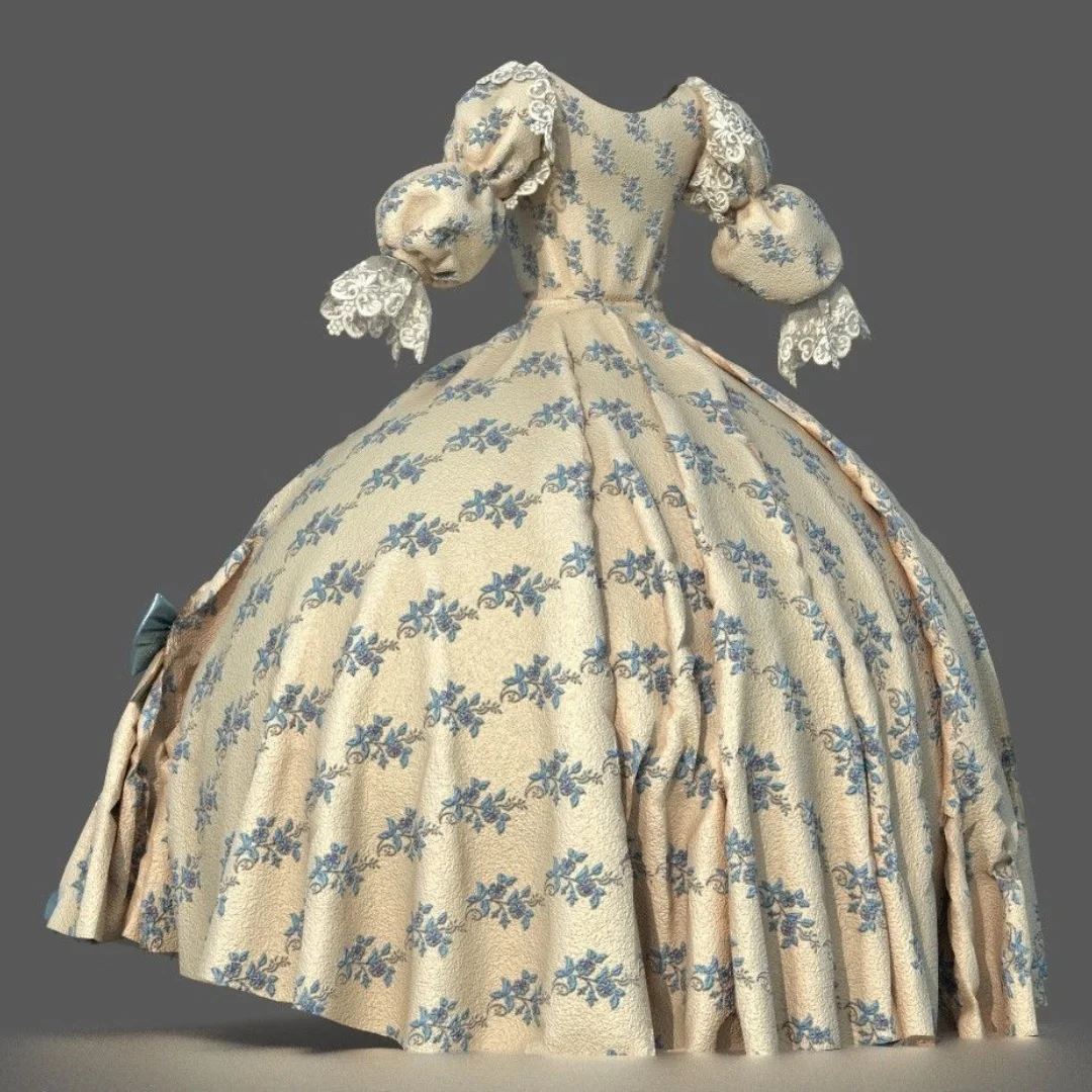 

Victorian Royal Princess Queen Baroque Rococo Floral Dress Renaissance Colonial Civil War Southern Belle Wedding Ball Gown