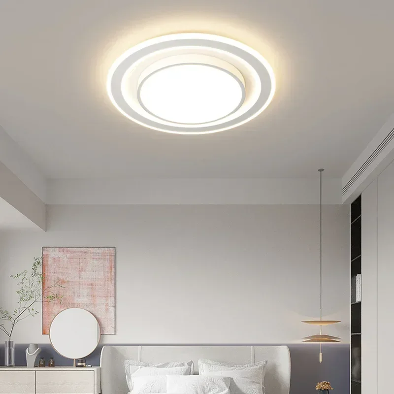 Simples e moderno luz de teto estilo creme nórdico originalidade quarto led luz teto estética iluminação interior