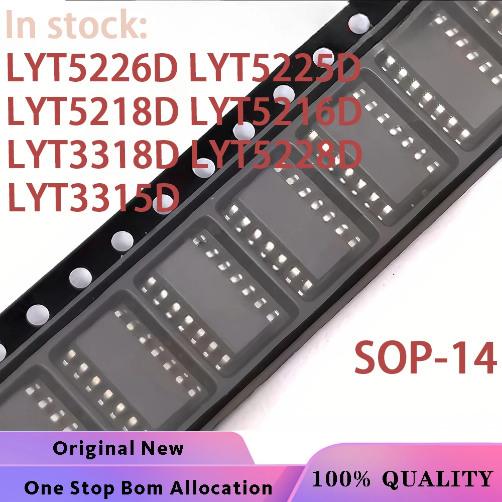 

(5PCS)LYT5226D LYT5225D LYT5218D LYT5216D LYT3318D LYT5228D LYT3315D SOP-14 Chipset
