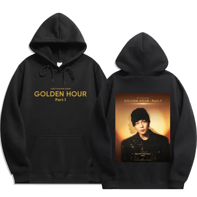 Ateez GOLDEN HOUR part 1 print Hoodies Men Fashion Long Sleeve Sweatshirts men Cool Casual Harajuku Streetwear Pullovers