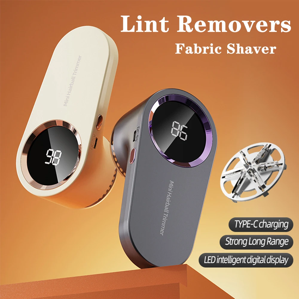 

Electric Lint Remover For Clothes Hair Ball Trimmer Fuzz Clothes Sweater Shaver USB Charging Digital Display Fabric Lint Remover