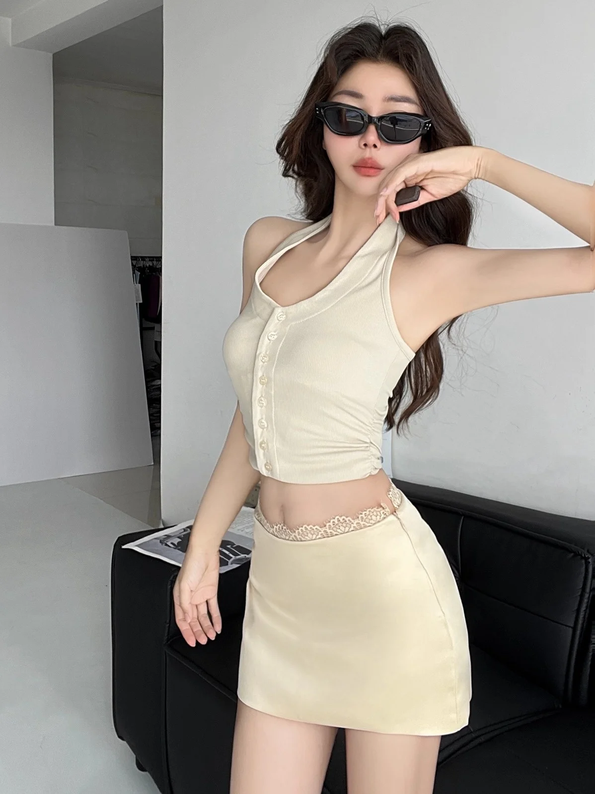 

Кружевная юбка с низкой талией, антилегкая полукорпусная юбка, сексуальное кружево Pure Desire, супер Match Ci Commuting Daily Par Tour Date