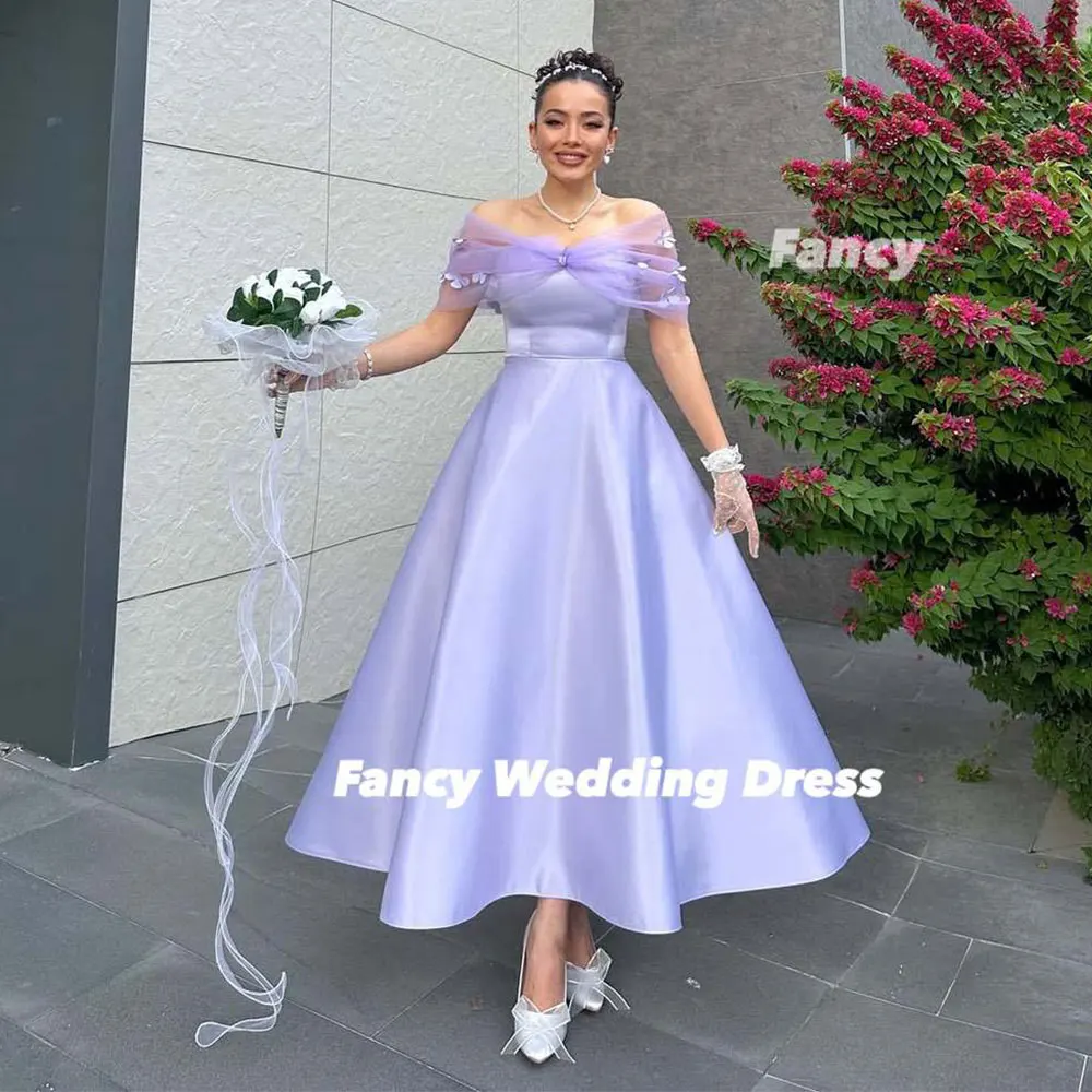 

Необычное элегантное фиолетовое вечернее платье с аппликацией, мягкое атласное платье для выпускного вечера, Саудовская Аравия, женские вечерние платья, корсет сзади по индивидуальному заказу