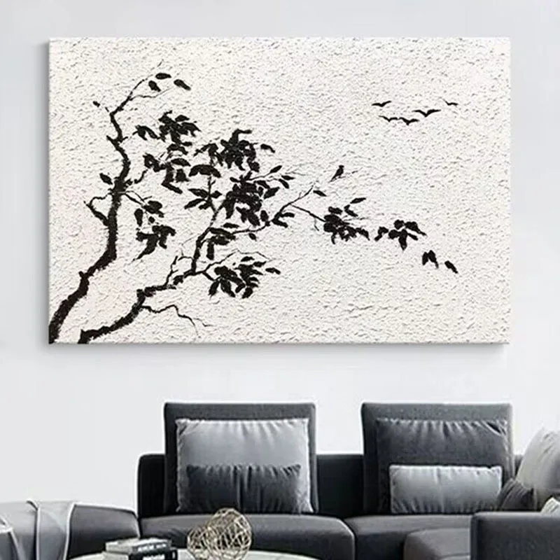 Spring Swallow Returns Oil Painting Corridor Wall Art Poster For BedRoom Decoration Hand Drawn Oil Painting Horizontal Hanging