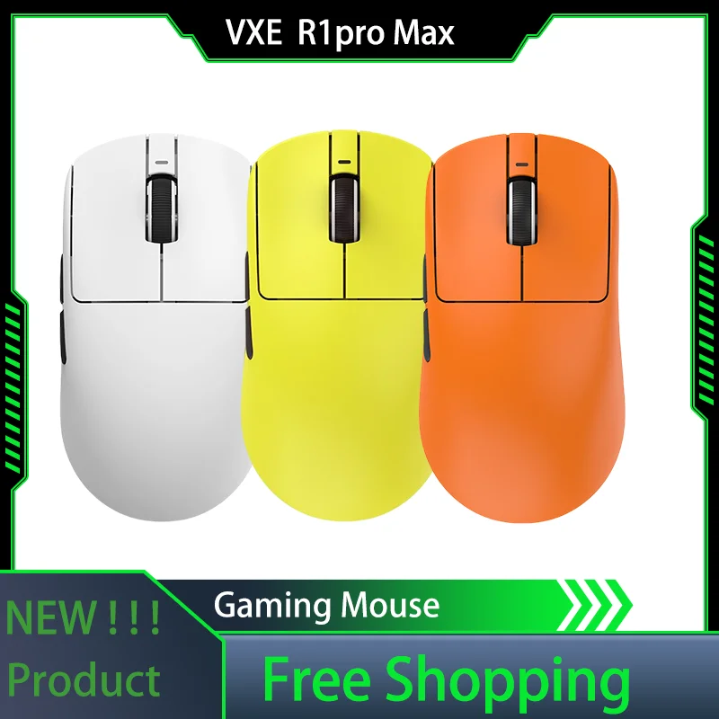 Vgn Vxe Dragonfly R1pro Max Paw3395 Wireless Mouse Tri-Mode E-sports Long Battery Life No Holes Lightweight Ergonomic Laptop