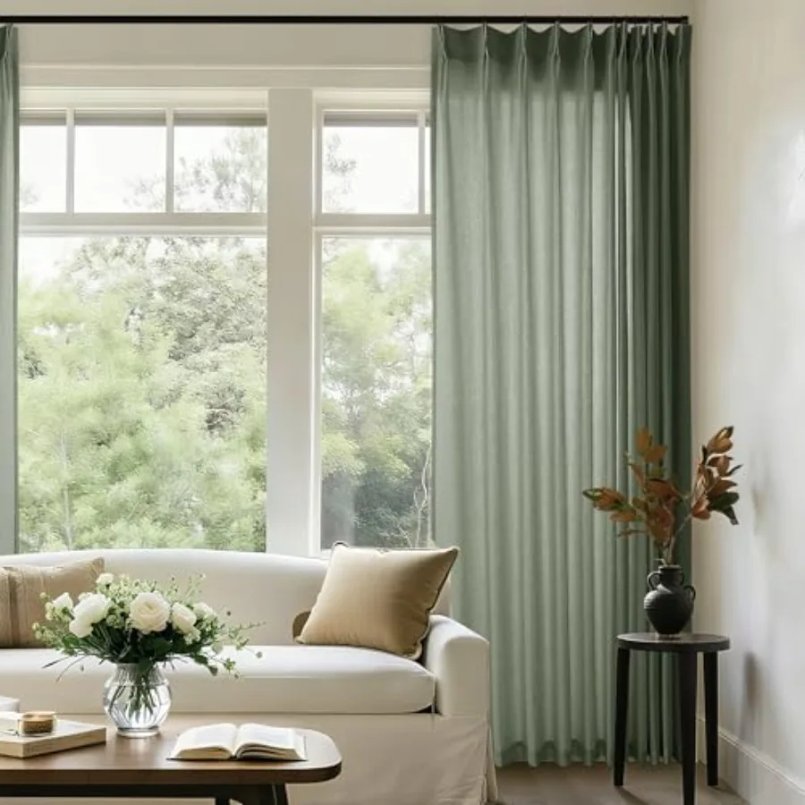 

Плиссированная штора Olive en Ph Pleat n Curins для раздвижных дверей на террасе, 72 дюйма в ширину, 20 дюймов в высоту, светопропускающая, полупрозрачная, плиссированная, из хлопка, особо широкая, 7220