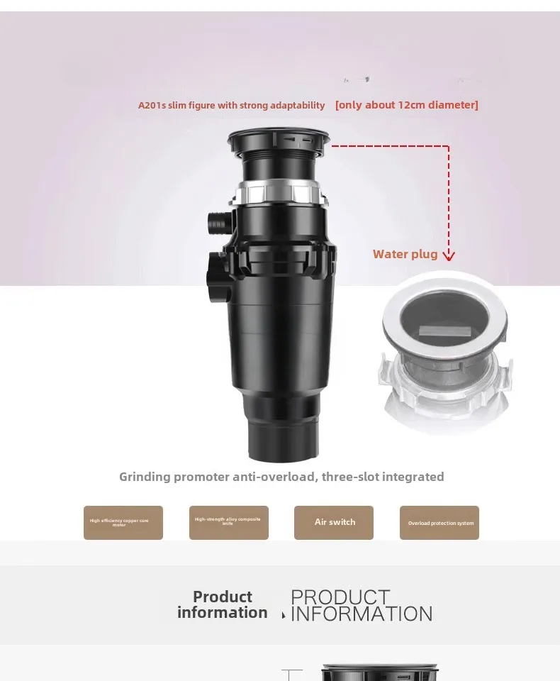Müllentsorgung Haushalt Küche Lebensmittelabfall Mühle Luftschalter automatisch