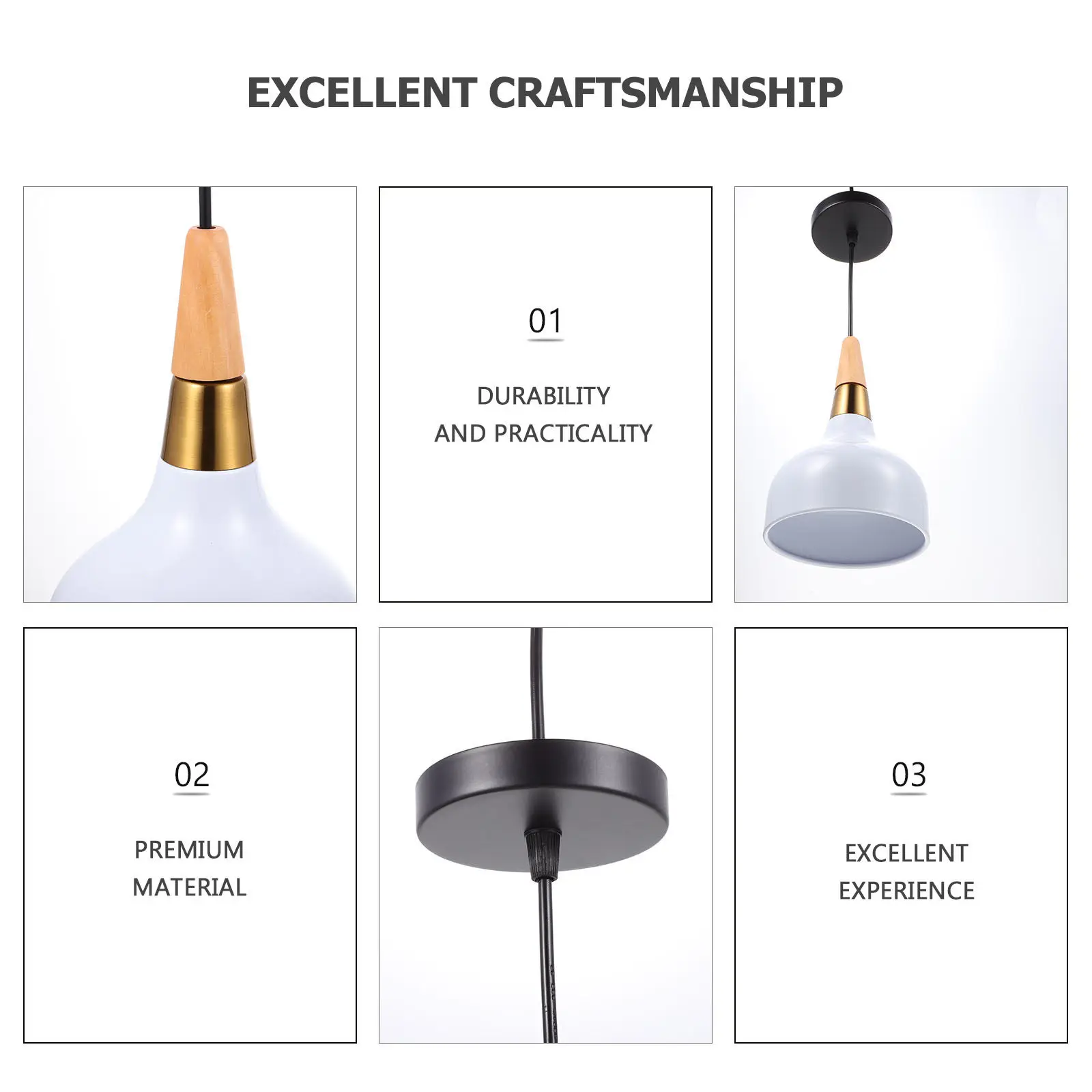 Modern Nordic Ceiling Lamp Delicate Wooden Metal Single Head Hanging Light Fixture for Indoor Use Home Office Balcony Decorative
