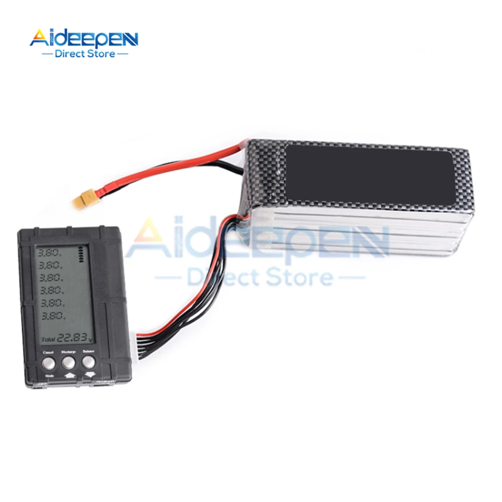 3 in 1 LCD RC Battery Discharger Balancer Meter Tester For 2-6S Lipo Li-fe Battery Battery Voltage Meter