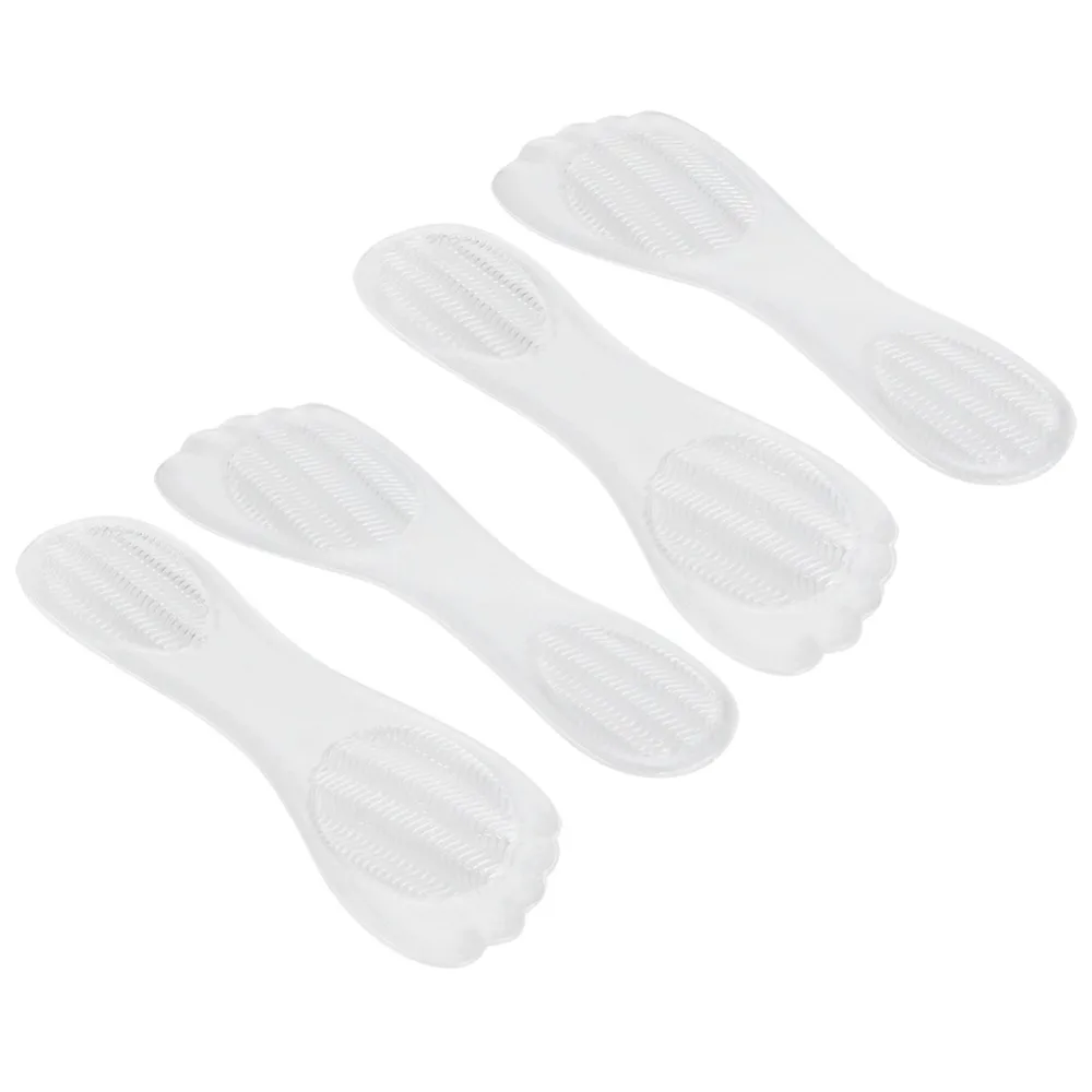 2 Pairs Transparent invisible design Three-quarter Insole Shock absorption function Soft silicone & PU material Massage Insole