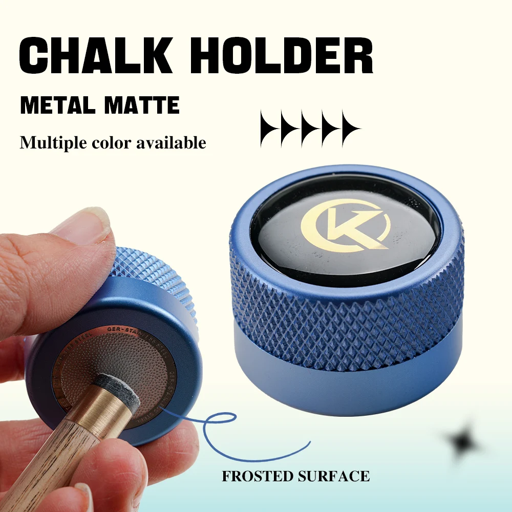 

KONLLEN Round Pool Cue Taom Chalk Holder-Portable Metal Cue Chalk Holder Case for Billiard Carom Cue Snooker Sports Accessories