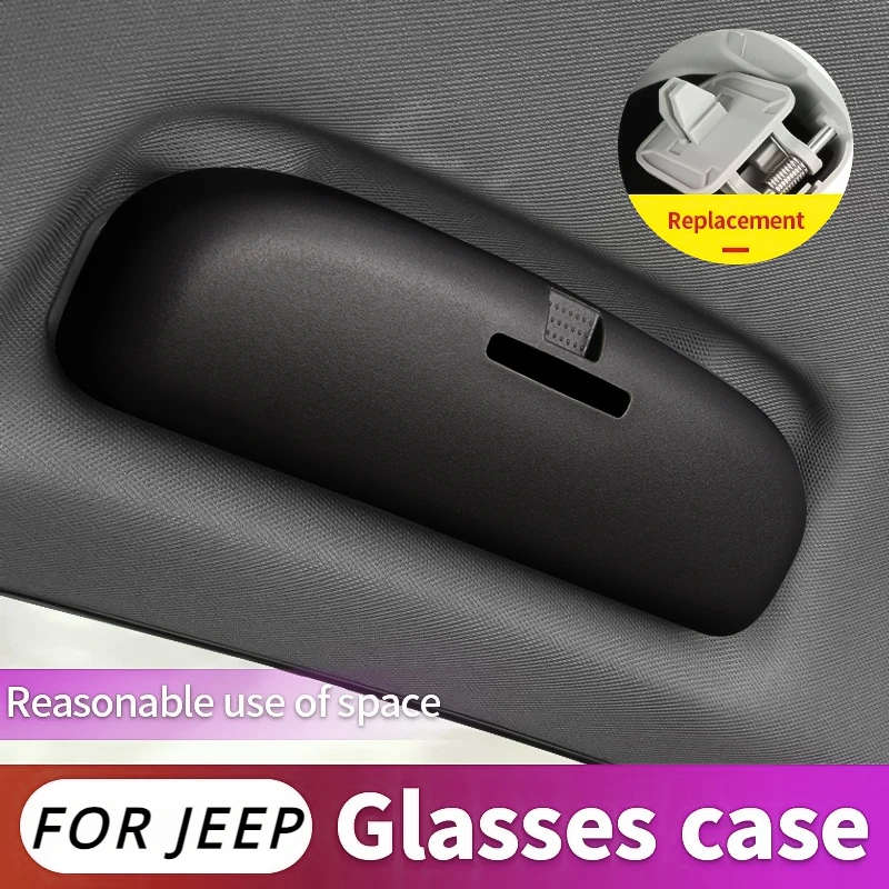 

For Jeep Compass 2017 2018 2019 2020 2021 2022 Car Sunglasses Case Holder Glasses Storage Box Interior Refit Parts Accessories