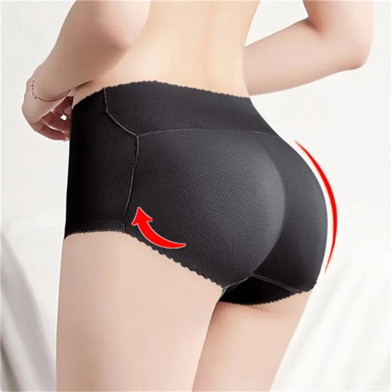 Gepolsterte Butt Lifter Unterwäsche Body Shaper Damen Höschen Butt Enhancer Push-up Höschen hohe Taille Bauch Kontrolle dünn atmungsaktiv