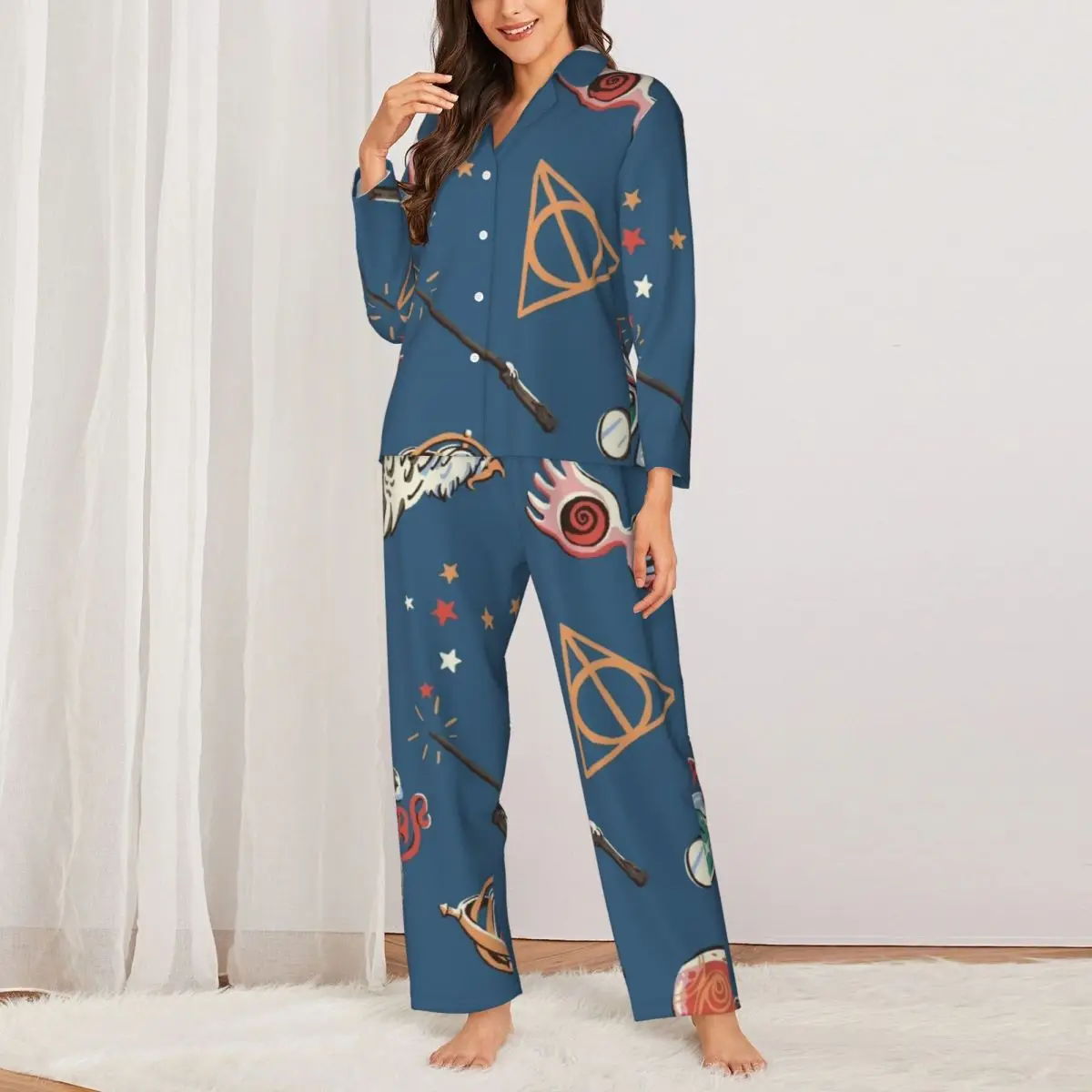 Harry Potter Women Pajamas 2 Pieces Set Loungewear pyjama pour femme