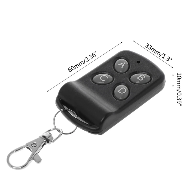 RF Remote Control Duplicator Cloning Code Car Key 4 Channel Wireless Remote 433Mhz Transmitter Receiver for Garage Door