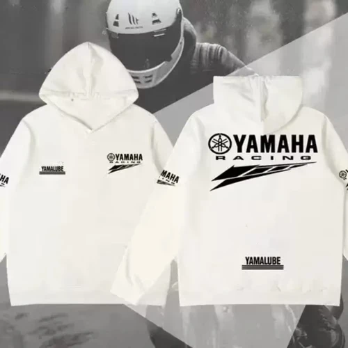 Yamaha 2025 Sudadera con capucha ligera de alta calidad Otoño e Invierno Sudadera estampada de manga larga para hombre cómoda e informal