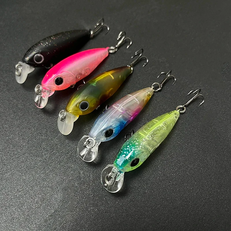 1 Stück Schwimmender Micro-Minnow-Angelköder Smith Gunship 45F 45mm 4g Künstlicher Flussköder für Pesca Largemouth Bass Forelle Karpfen – Detail 7