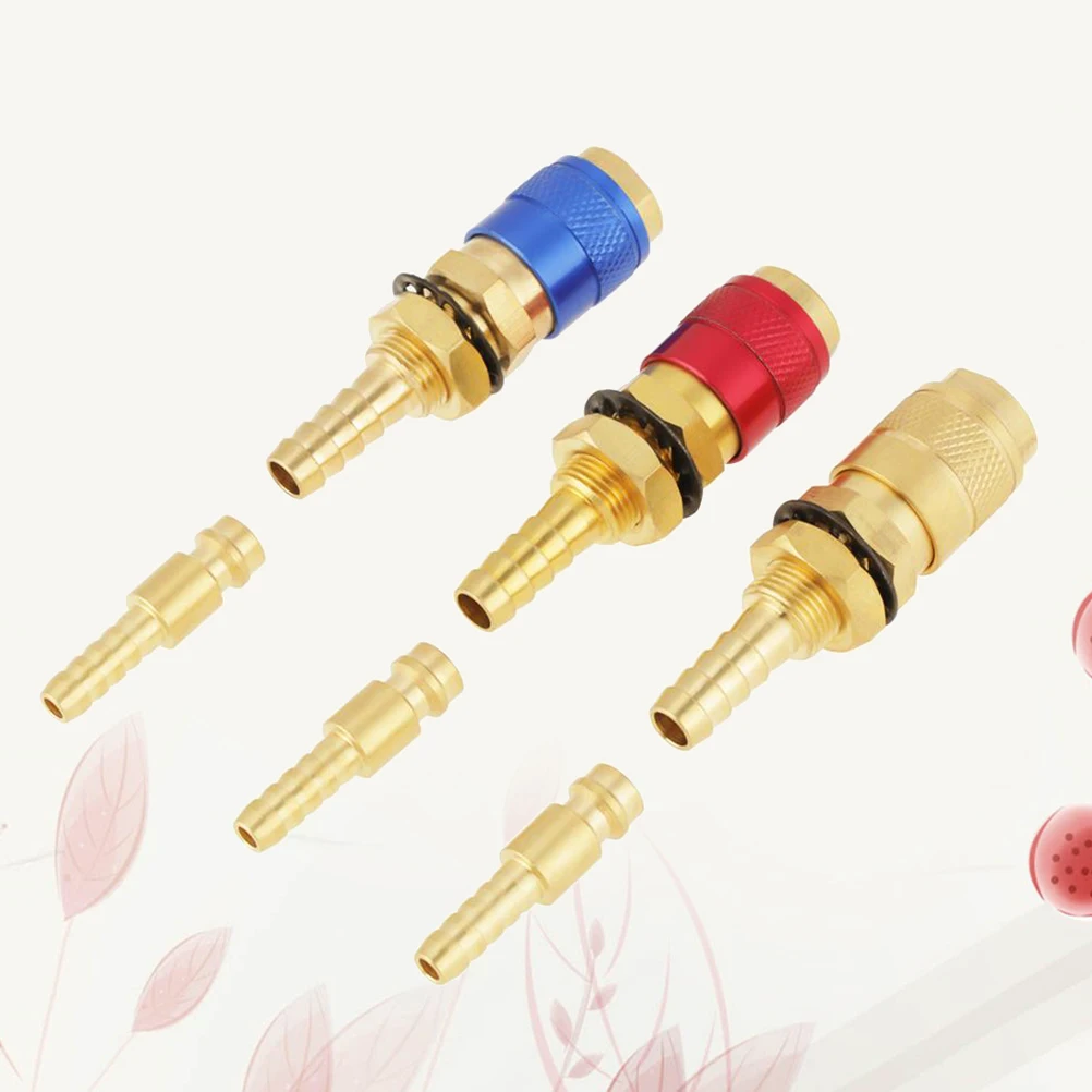 

6pc Water Tig Quick Connectors Quick Connector for Welding Tool TIG Torch Suitable Binzle Euro Easy Use Welding Equipment