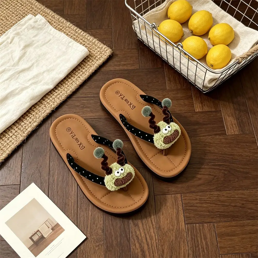 Trendy Cartoon Monster Women's Sandals Slippers Summer Outdoor Wear Soft Bottom Anti-Slip Beach Vacation Beach Cool Slippers