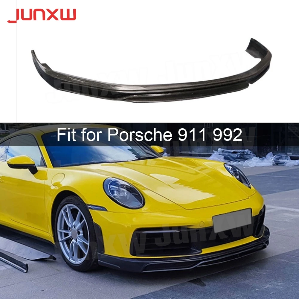 Carbon Fiber for Porsche 911 992 2019+ Front Bumper Lip Chin Spoiler Rear Bumper Lip Diffuser Body Kits FRP Car Accessories