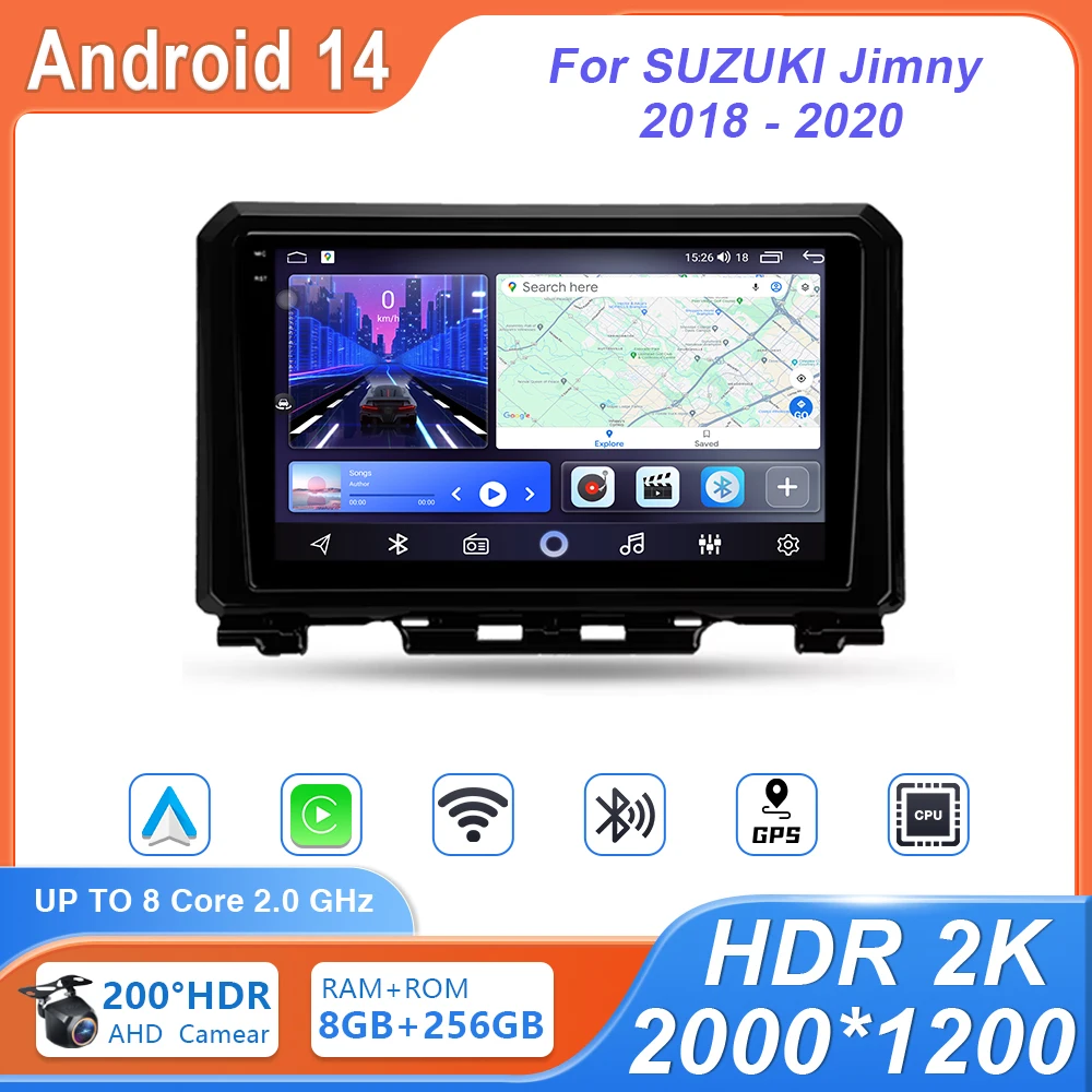 

Auto Radio Android 14 For SUZUKI Jimny 2018 - 2020 Multimedia Dash Cam Player Navigation GPS Car Stereo Touch Screen No 2din DVD