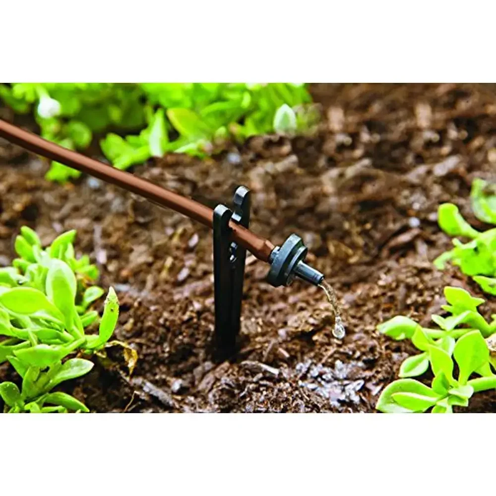 Drip Irrigation Watering Kit Timer Flowers Shrubs Trees 10 Plants Pressure Regulator Filter Y Connector Poly Tubing Clamp N