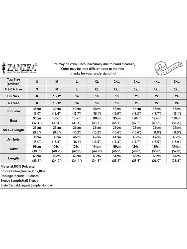 ZANZEA-Chemisier à manches courtes pour femme, imprimé floral, chemise de vacances bohème, tunique de fête décontractée, été, 2025