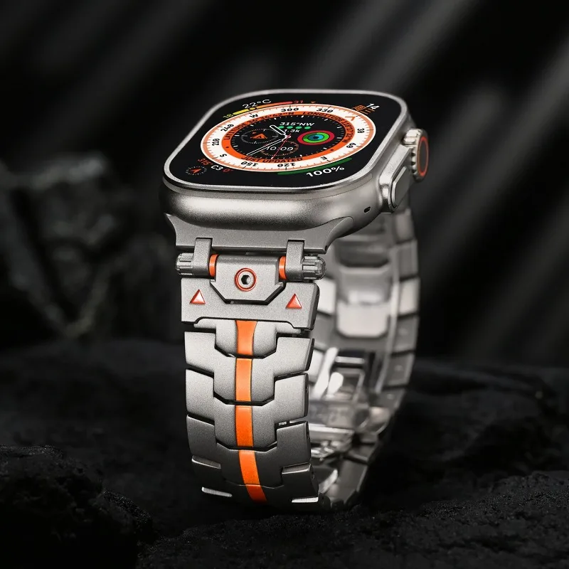 Металлический ремешок для Apple Watch Ultra 49 мм 10 46 мм 42 мм, сменный деловой браслет iWatch 9 8 7 6 5 45 мм 44/41/40 мм, аксессуары