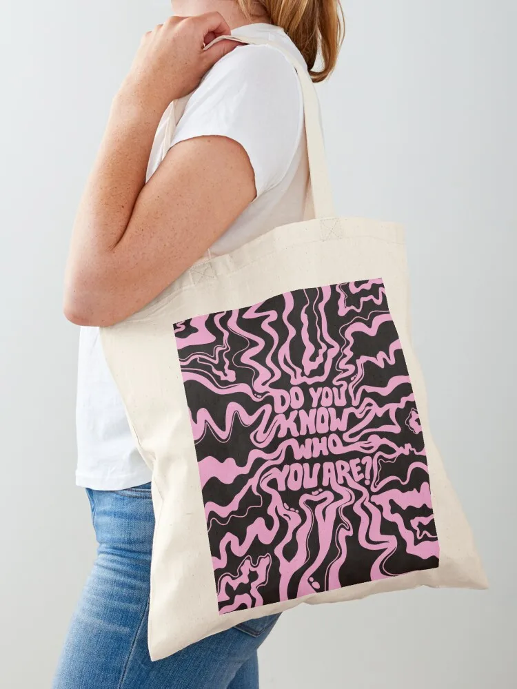 Do You Know Who You Are - Pink & Black Tote Bag tote bag screen cute pouch bag Canvas Tote