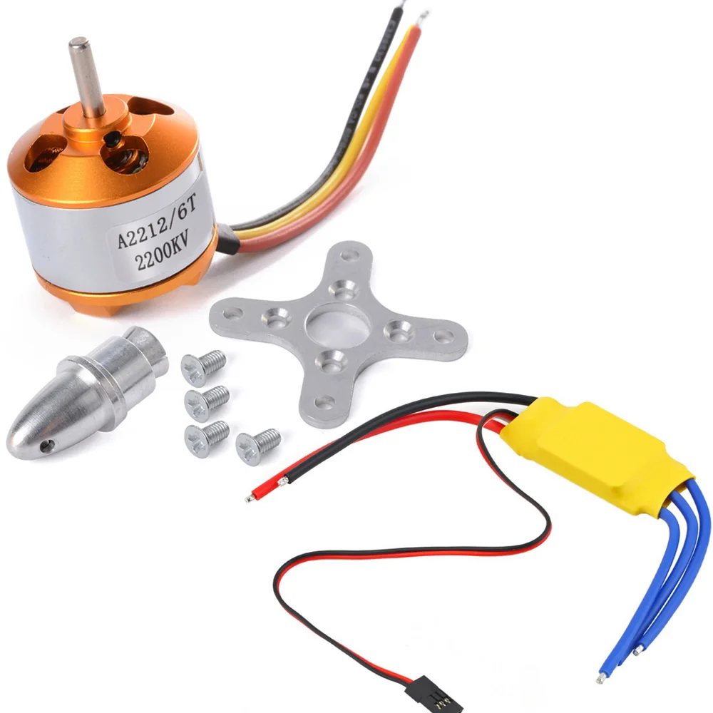 XXD A2212 A2208 930KV 1000KV 1400KV 2200KV 2700KV Brushless Motor with 30A Brushless ESC Motor Speed Controller for RC Drone