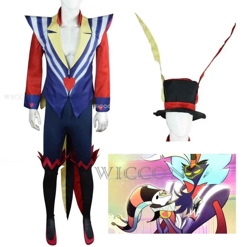 Disfraz de Asmodeus Ozzie, disfraz de Helluva King of Lust Boss, disfraz de Halloween Sexy de Helluva Big Daddy, traje de fiesta de Carnaval para hombre