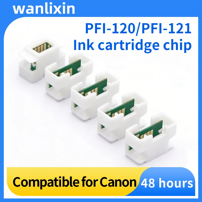 PFI-120 PFI-121 Permanent Cartridge Chip Compatible For Canon image PROGRAF TM-250 TM-255 TM350 TM355 Printer ink Chips