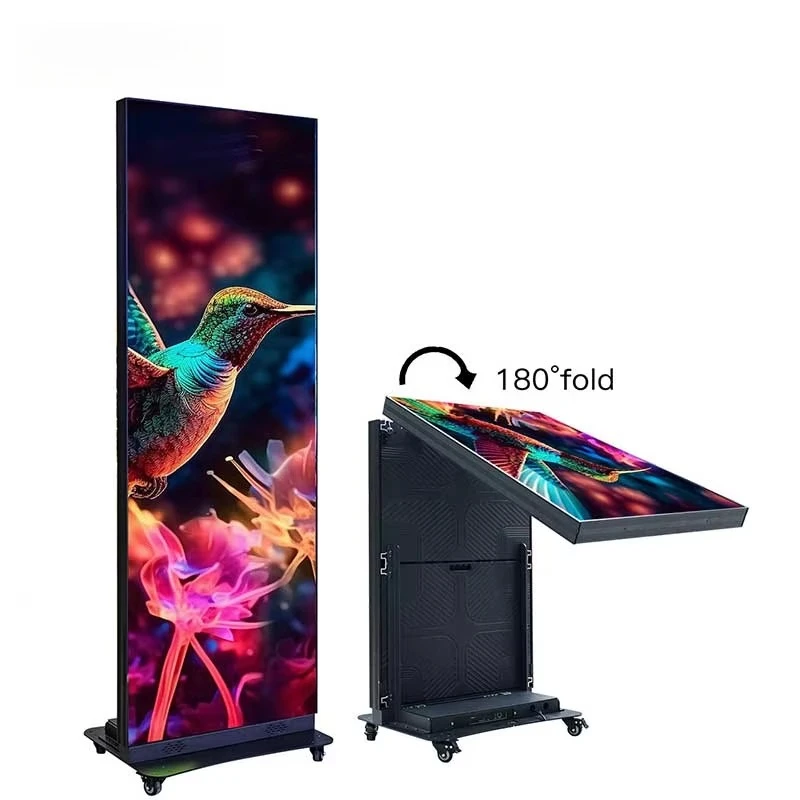Indoor P1.86 LED POSTER DISPLAY STANDing Display Screen Poster Led Advertising 640*1920 Foldable LED POSTER