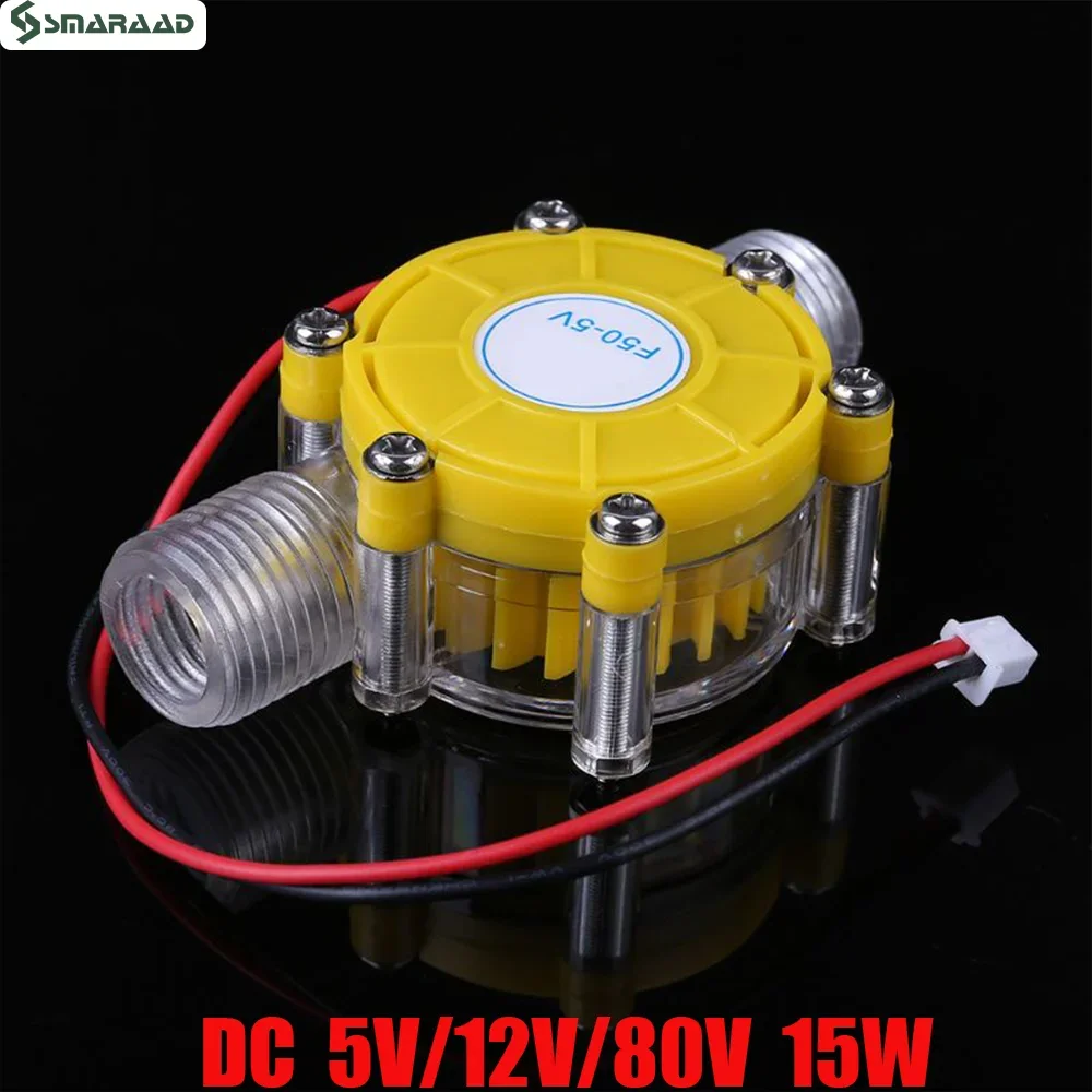 

Small Water Turbine Generator DC Water Pump 5V 12V 0-80V With Voltage Stabilizing Mobile Phone Charging Lighting Wastewater Util