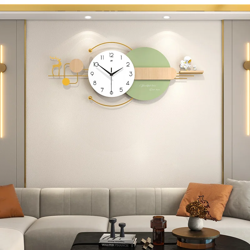 

Modern minimalist luxury wall clock for home decor, restaurant and living room with silent installation and high-end simplicity